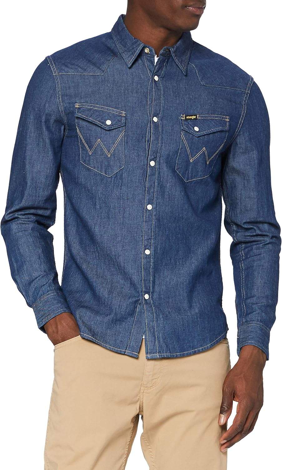 Koszulka Wrangler Western LS w kolorze granatowym